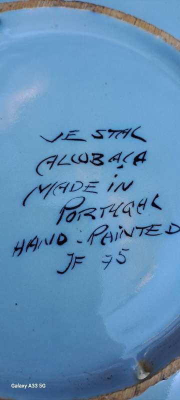 large Portuguese decorative plate 36cm diam Vestal Alcubaca