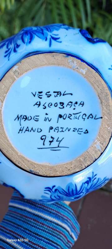 Beautiful  Portuguese decorative Jug  Vestal Alcubaca