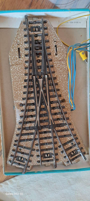 Marklin HO M track 3 way points like new boxed