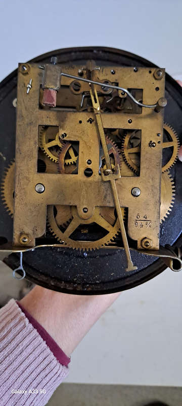 Large 1.2m German Keinzle wall clock beautifull working with key