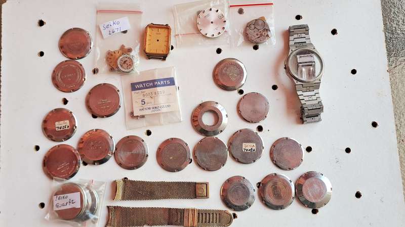 Vintage Seiko watch spares with a Omega strap