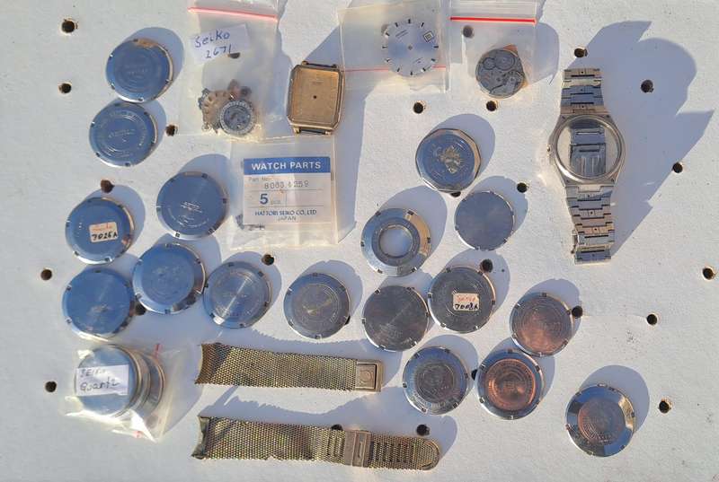 Vintage Seiko watch spares with a Omega strap