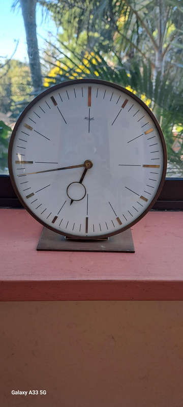 Vintage Art Deco Keinzle desk clock working Heinrich Moller