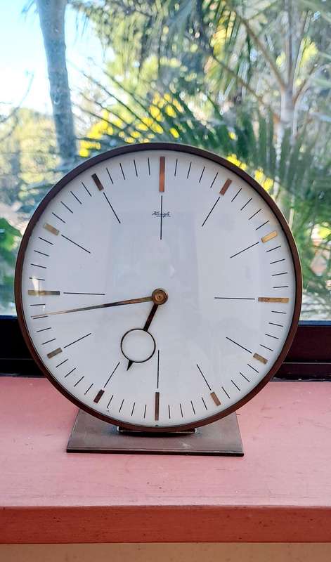 Vintage Art Deco Keinzle desk clock working Heinrich Moller