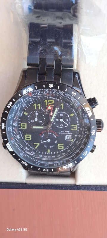 Kotte & Co Blackmatic Chronograph Chronometer watch Alarm Swiss movement