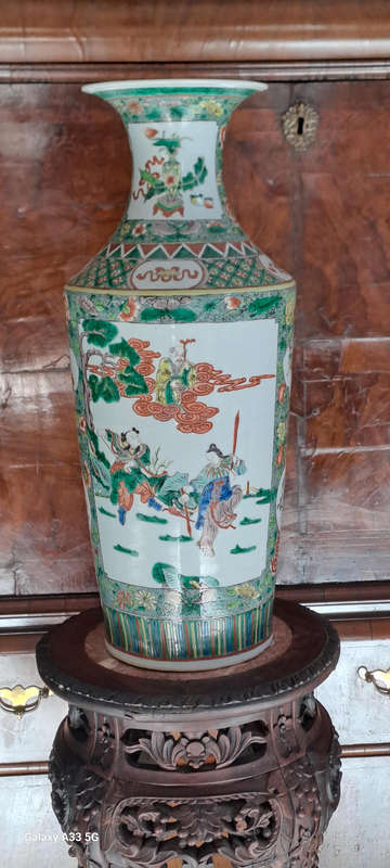 Large 1910 - 1935 Chinese Famille Verte Vase 550mm tall
