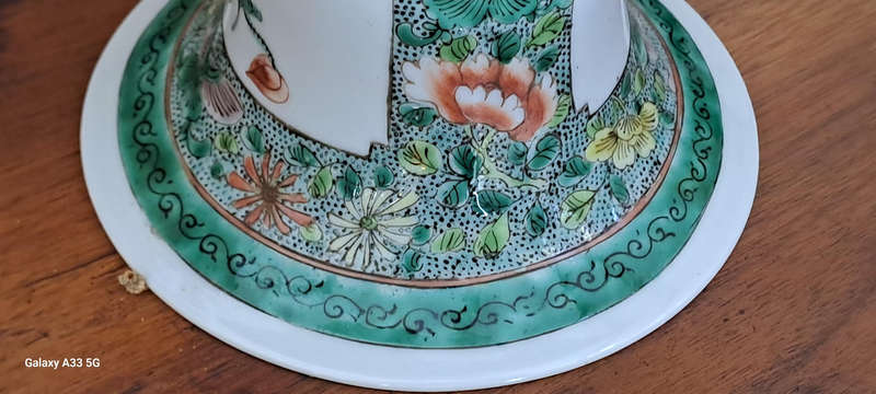 Large 1910 - 1935 Chinese Famille Verte Vase 550mm tall