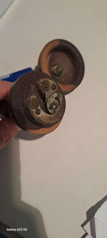 Antique wooden push button servant/butler electric call bell switch