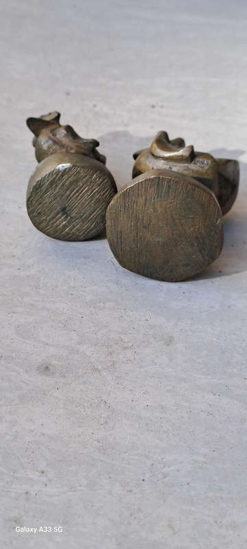 Pair of Antique  Burmese Bronze opium weights Hintha/Brahmani duck