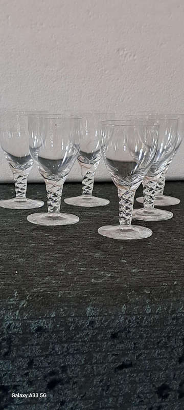 Set of 6 Amager/Twist glasses Kapstrup glassworks Holmegaad