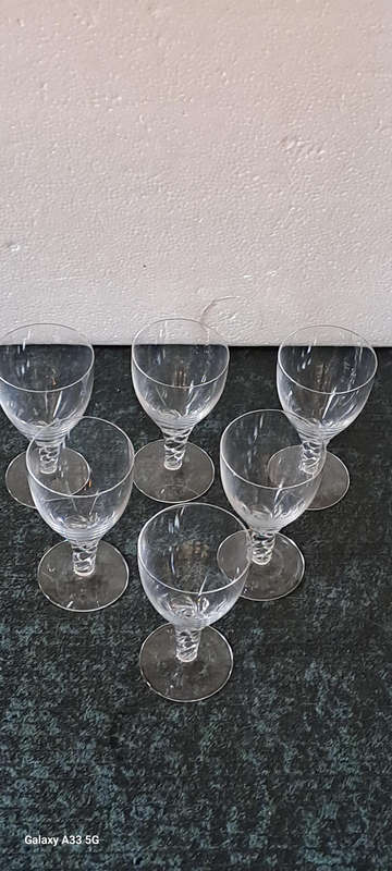 Set of 6 Amager/Twist glasses Kapstrup glassworks Holmegaad