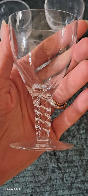 Set of 6 Amager/Twist glasses Kapstrup glassworks Holmegaad
