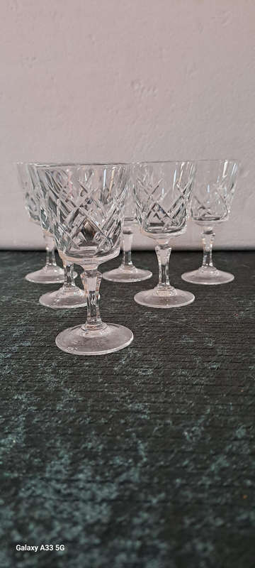 Set of 6 Cristal D'Arques (Arc) Saumur schnapps glasses
