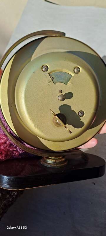 German Peter art deco desk clock swivel base