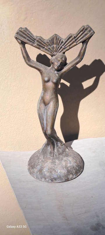 Art Deco nude lady lamp base