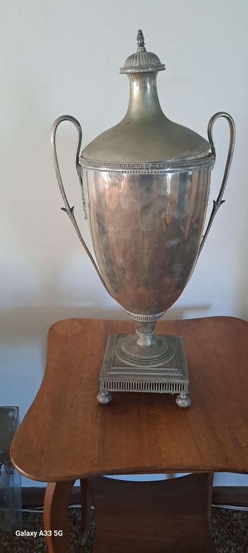 Rare 2 tap English Sheffield silver plate Victorian samovar ( Adams Style)