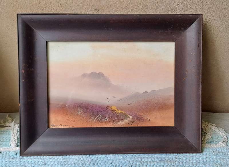 pair of paintings signed Alex Pocock England Highland Scenes