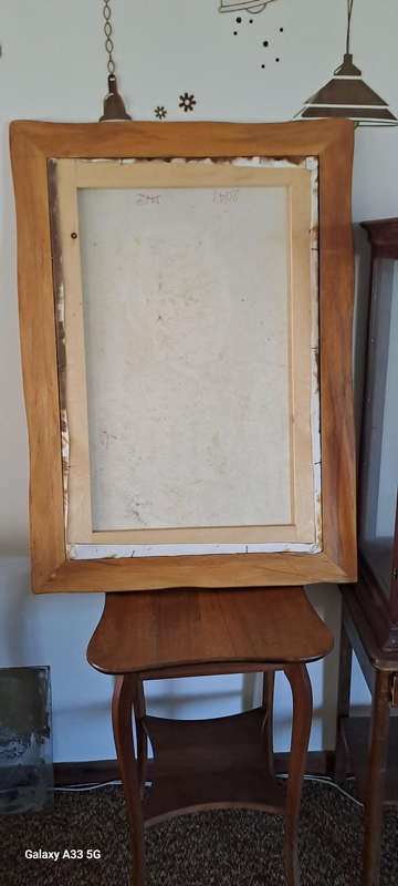 Large canvas oil painting Hon Nelson Mandela after incarceration signed Andre'