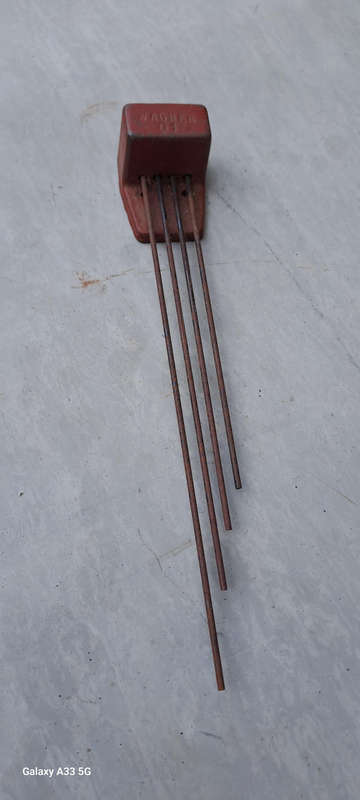 Vintage mantle clock chime rods 5 Wagner 01