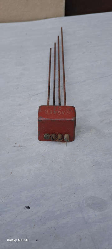 Vintage mantle clock chime rods 5 Wagner 01
