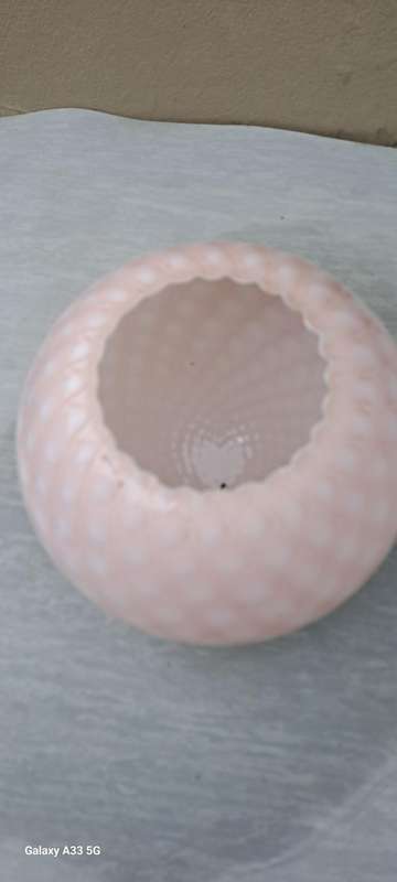 Pink and milk glass vintage lamp shade beautiful