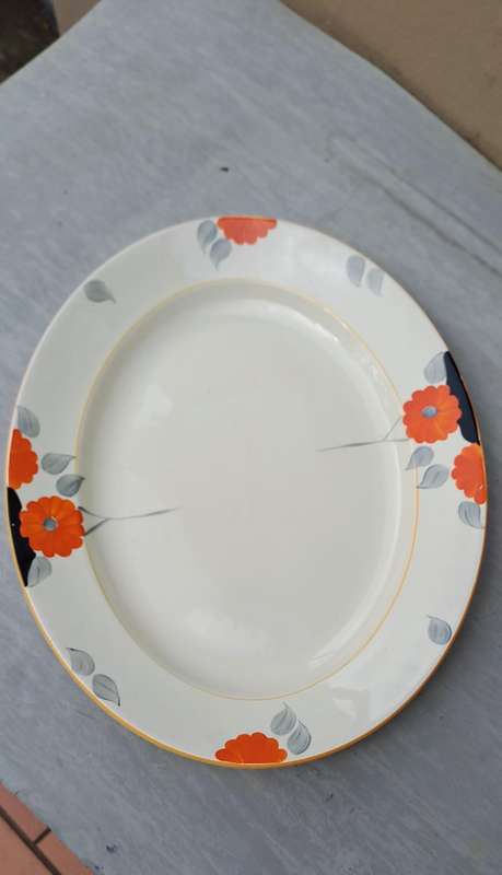 Art Deco Zenith design 1920's Burleigh ware very large platter beautiful