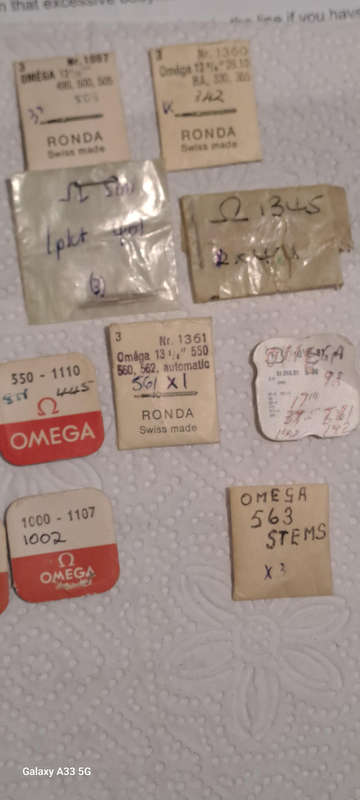 Various vintage omega spares