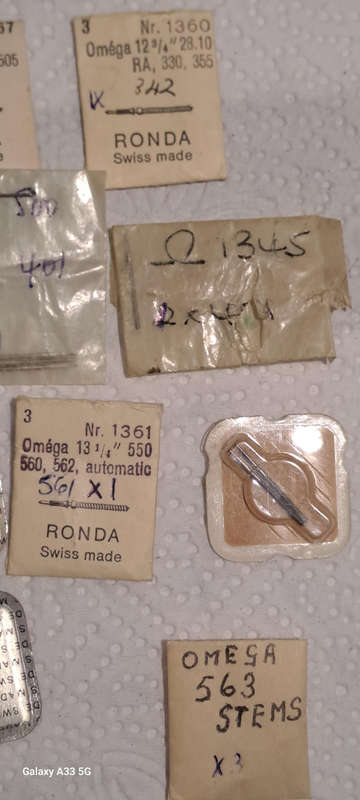 Various vintage omega spares