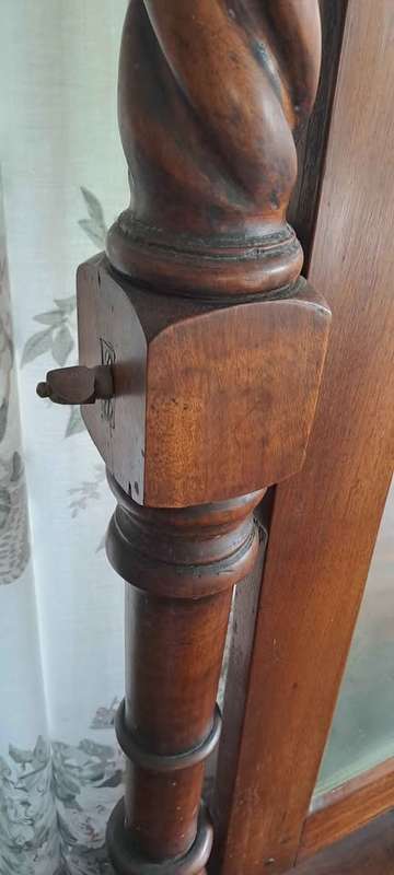 Cape stink wood antique Cheval mirror with 3 drawers