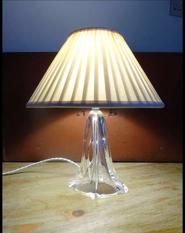 Daum France crystal table lamp Art Nouveau