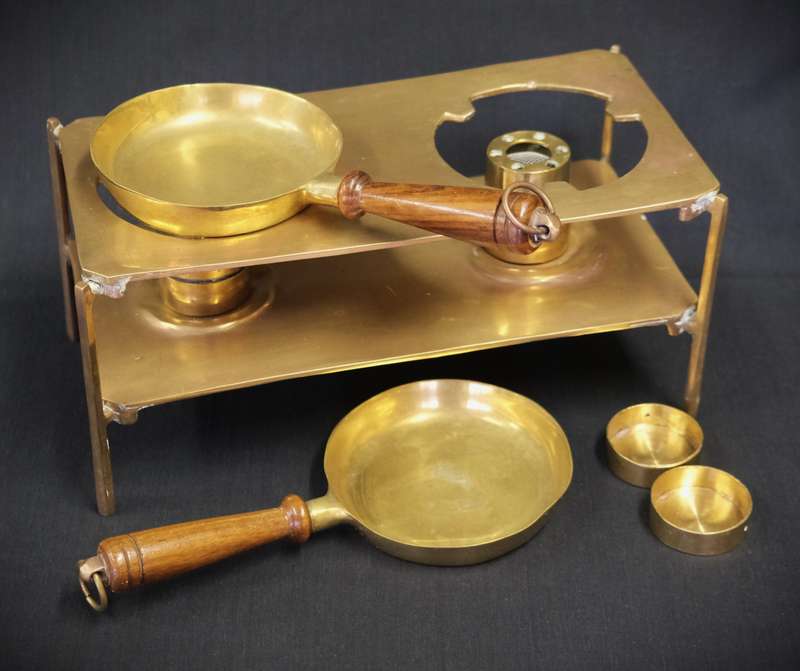 Brass Burner and Pans
