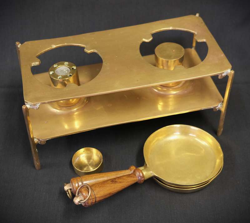 Brass Burner and Pans