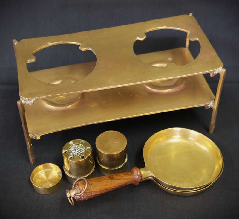 Brass Burner and Pans