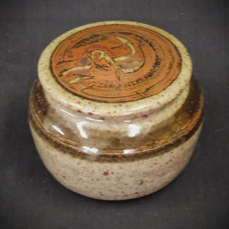 Small Lidded Stoneware Jar