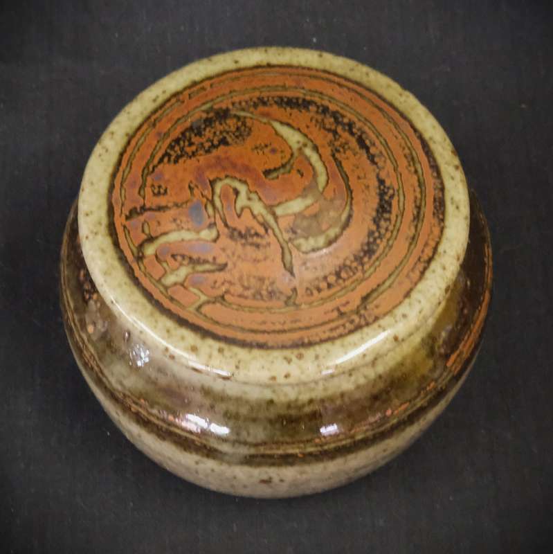Small Lidded Stoneware Jar
