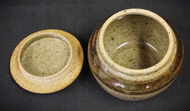 Small Lidded Stoneware Jar