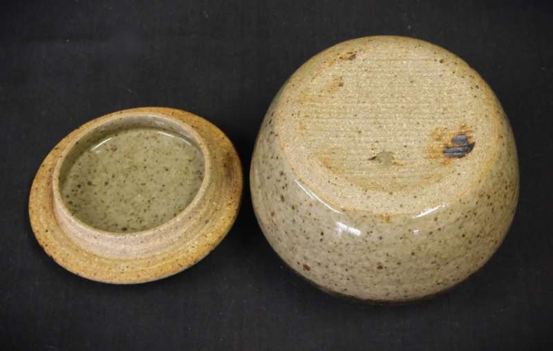 Small Lidded Stoneware Jar