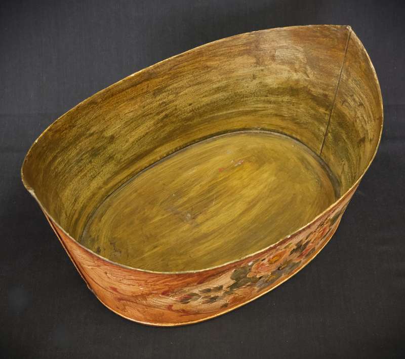 Handmade and Hand-Painted Metal Basket