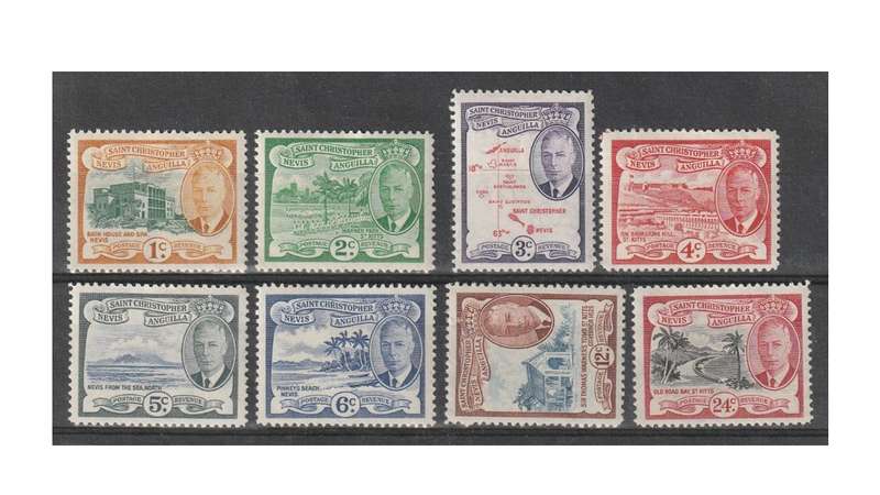 St Christopher, Nevis & Anguilla 1952 KGVI P/Set MM.