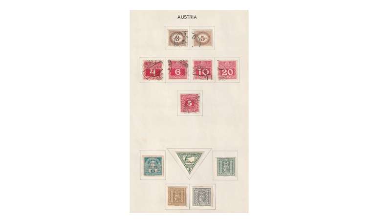 Austria 6 Page selection of mint & used stamps
