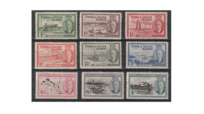 Turks & Caicos Islands KGVI 1950 MM* P/Set SG (2008) Cat Value R260.