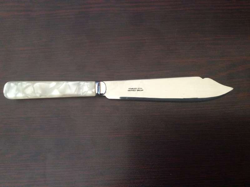 Faux Mother of Pearl Knife & Fork Cutlery Set by Sheffield Steel