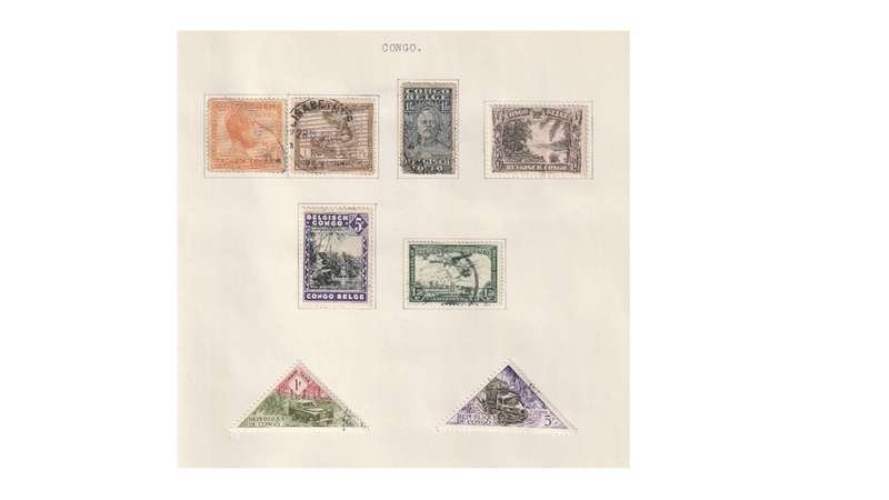 Belgium Congo selection of used stamps.