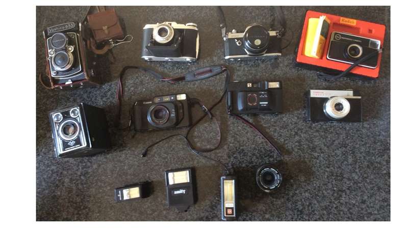 Camera collectable selection and accessories.