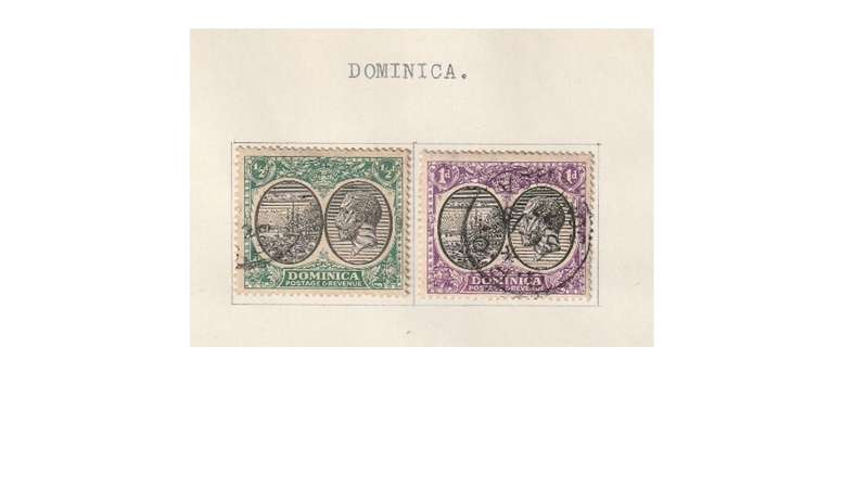 Dominica 2 Page selection of used stamps