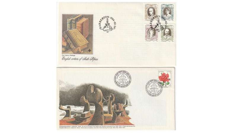 History Commemorative Cover 10 Off selection with informative insert sheets.
