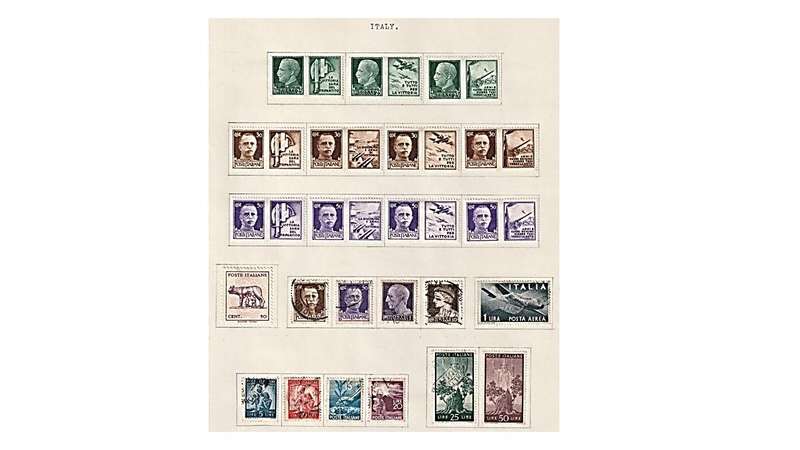 Italy & Colonies 6 Page selection of used stamps