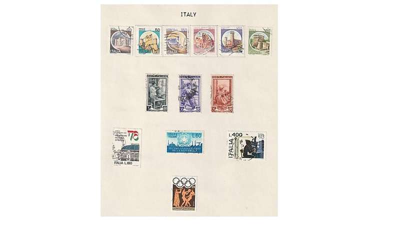 Italy & Colonies 6 Page selection of used stamps