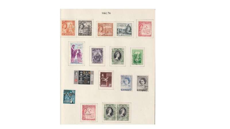 Malta 2 Page selection of used stamps.