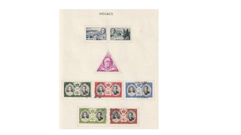 Monaco selection of used stamps.